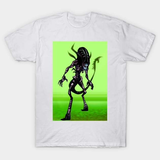 Drooling Alien T-Shirt by frooglekade